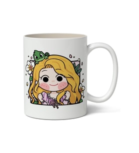 Rapunzel Avatar Anime Temalı Beyaz Kupa Bardak Porselen