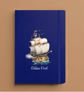 Kişiye Özel 13x21 Mavi Defter-14