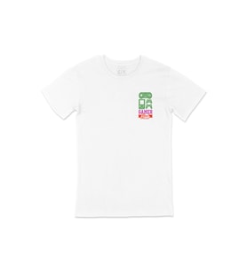 Pembe Gamer Club Cep Logo Tasarımlı Beyaz Tişört