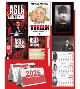 Asla Vazgeçme - Ayraç - Kartpostal - Poster - Vurgun - Parsel Parsel 2 -  2026 Ajanda Komutan - Gazi Duvar Takvimi - Masa Takvimi
