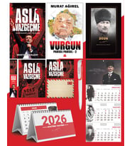Asla Vazgeçme - Ayraç - Kartpostal - Poster - Vurgun - Parsel Parsel 2 -  2026 Ajanda Komutan - Gazi Duvar Takvimi - Masa Takvimi