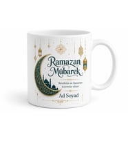 İsme Özel Ramazan Mübarek Yazılı Baskılı Kupa Bardak Hediye
