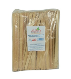 Adana Şiş Tahta Şiş 240 mm x 10 mm x 2 mm Takribi 200 Adet 1 Paket