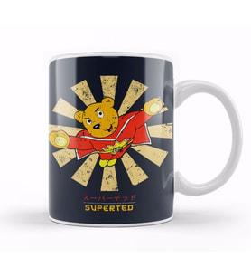 SuperTed Retro Japanese Kupa Bardak Porselen