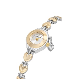 Polo Air Kalp Charmlı Minik Kadın Kol Saati Gold Gümüş Renk PL-1602B3x