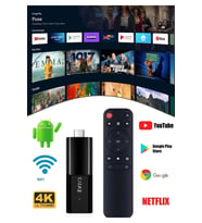 Android Tv Stick Ultra Hd 1080P 4K Android 10 2GB RAM Medya Oynatıcı Tv Stick Wifi (Siyah)