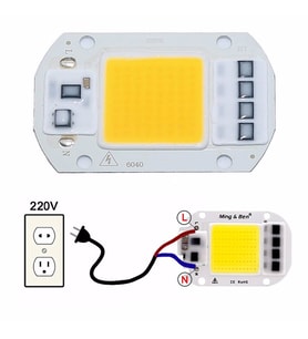 220V 50W Power Led Gün Işığı Warm White Projektör Cob Led Driver