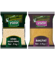 Yazar Gönen Baldo Pirinç 5 Kg. + Pilavlık Bulgur 5 Kg.