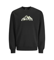 Jack & Jones 12262094 Jcomountain Logo Sweat Crew Neck Siyah