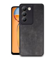 Vivo V30 Lite 4g Kılıf Aras Deri Kapak - Siyah