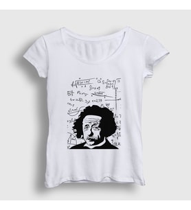 Presmono Kadın Beyaz Formulas Scientist Albert Einstein T-Shirt 333819tt