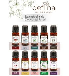 10'lu Avantaj Set Uçucu Yağ Buhurdanlık Esansı Oda Kokusu Esansiyel Buhurdanlık Yağı 10 ml