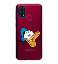 Samsung Galaxy M31 Kapak Donald Duck Tasarımlı Şeffaf Silikon Kılıf