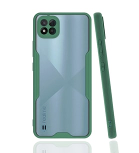 Pilelistore   Realme C11 2021 Kılıf Platin Silikon - Yeşil