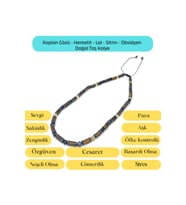 Sertifikalı Kaplan Gözü Hematit Lal Sitrin Obsidyen Doğal Taş  Kolye 55 cm