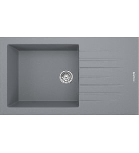 REAL P011 ASSOS 86 XL GRANİT EVYE GRİ 86x43.5 Cm Tezgah Üstü