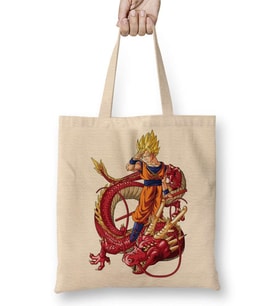 Goku Dragon Red Bez Çanta Uzun Saplı