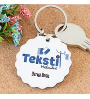 Tekstil Mühendisi İsimli Papatya Anahtarlık