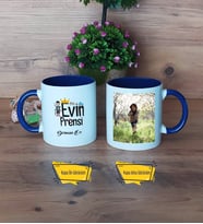 Evin Prensi Kupa Bardak Lacivert Fotoğraflı Çocuk Hediyeleri