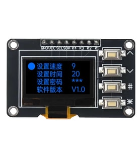 0.96 Inch Mavi Oled Modül 4 Butonlu 3.3V 5V SSD1306 128x64 Piksel IIC I2C Seri 0.96”  Ekran