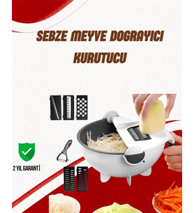 Süzgeçli Çok Fonksiyonlu Döner Rende Doğrayıcı