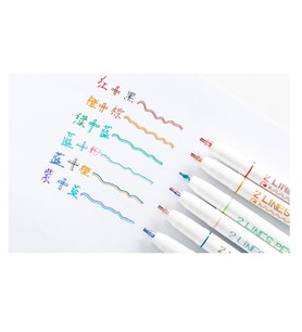 Yuguang Fineliner Renkli Kalem 2 Renk Uçlu Seti 6Lı