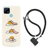 Realme C11 C21 C21Y C25Y C11 2021 Kılıf Boyun Askılı Silikon Sweety Egg 1322
