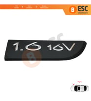 Renault Megane MK2 Scenic MK2 için Sağ Taraf Siyah 1.6 16V Monogram Amblemi Yazısı 8200209130