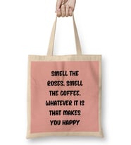 Funny Coffee Drinks Art Lover Gift Quote Bez Çanta Uzun Saplı