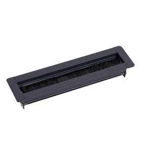 Fırçalı Mat Siyah Alüminyum Kablo Geçiş Kanalı 295 mm.