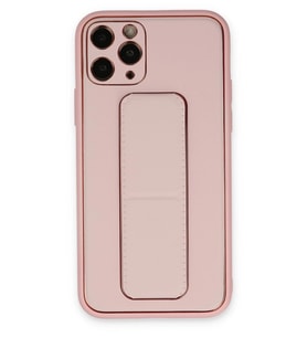Pilelistore   iPhone 11 Pro Kılıf Coco Deri Standlı Kapak - Pembe