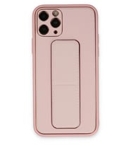 Pilelistore   iPhone 11 Pro Kılıf Coco Deri Standlı Kapak - Pembe