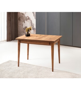 Yanlardan Açılır Büyüyen Yemek Masası Dış Budak 75x80cm SADECE MASA FİYATIDIR (Ceviz)
