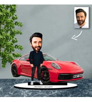 Kişiye Özel Karikatür Ferrari Arabalı Karikatür Biblo b16