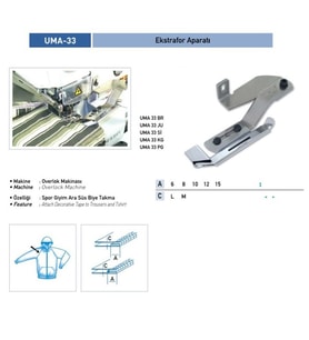 Overlok Fitilli Arabiye Apara 12mm / UMA-33