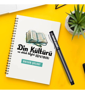 Din Öğretmeni Temalı Defter ve Kalem
