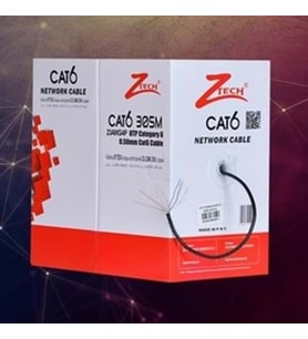 ZTECH ZR-769 SİYAH İNDOOR 23AWG 305M CAT6 KABLO