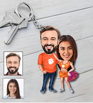 Kişiye Özel Sevgili Tasarımlı Karikatür Anahtarlık 8