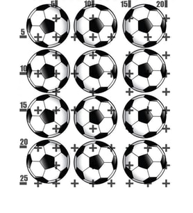 Yenilebilir Şeker Kağıt Futbol Topu Temalı Pasta Süsleme