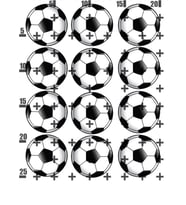 Yenilebilir Şeker Kağıt Futbol Topu Temalı Pasta Süsleme