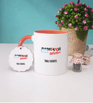 Radyoloji Teknikeri Kupa Bardak Turuncu ve Anahtarlık
