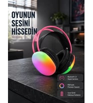 Ergonomik RGB Bluetooth Kulaklık 3D Ses Yeni Nesil