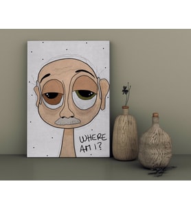 BK Home The Lazy People Collection Chill Dude Tasarımlı Kanvas Tablo-1