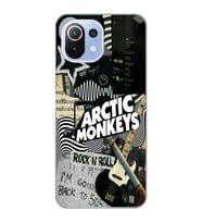 Xiaomi Mi 11 Lite Uyumlu Arctic Monkeys Kolaj Desenli Şeffaf Telefon Kılıfı