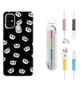 Casper E30 F20 X20 Kılıf Kablo Koruma Spiral Silikon Panda Suratları 1773