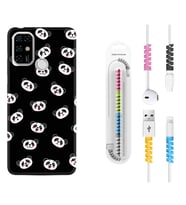 Casper E30 F20 X20 Kılıf Kablo Koruma Spiral Silikon Panda Suratları 1773