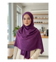 Jakarlı Çiçek Desenli Eşarp – Hafif, Kaymaz, Modern Tesettür Eşarp 100 x 100 cm