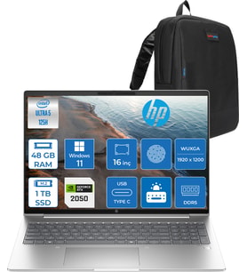 Hp Probook 460 G11 Intel Core Ultra 5 125H Ddr5 48GB 1tb SSD Rtx™ 2050 4gb 16" Wuxga IPS Windows 11 Pro Taşınabilir Bilgisayar 9Y7B7ETP18 + Zetta Çanta