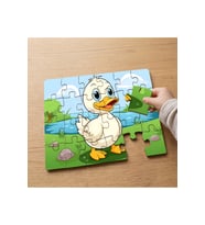 Sevimli Yavru Ördek Tasarımlı 24 Parça Ahşap Çocuk Puzzle MPK0156