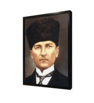 Kalpaklı Atatürk Çerçeveli Mdf Tablo